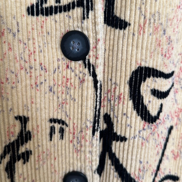 Chico’s Design corduroy jacket/ Blazer Asian print size 1 or 8-10 - Picture 4 of 6